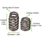 Pac1218-16 Ls Beehive Valve Springs Rated  600  Max Lift Fit Gm Ls1 Ls2 Ls3 4 8l