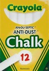 Crayola Anti-dust Chalk 12 Pack 6 Boxes White School Classroom Drawing Non-toxic