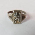 Vintage 1940 s Brownie Girl Scout Ring Adjustable 925 Sterling Silver