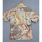 Vintage Ocean Pacific Op Sunwear Tiger Print Button Shirt Mens M 70s Hippie