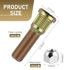 5 Pack 1 2  20 Wheel Studs And Lug Nuts Kit  Trailer Wheel Tire Studs   Lug