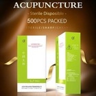 500pcs 0 25mm 1  Acupuncture Manual Needles Disposable Sterile With Guide Tube