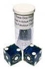 Sunset Station Las Vegas Casino Craps Dice Pair Blue Polished Matching Serial  s