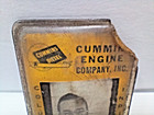 Vintage 1951 Cummins Engine Co   Employee Badge Factory Worker Columbus Indiana