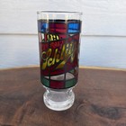 Vintage Stained Glass Beer Glasses 12oz Full Set Of 5 Anchor Hocking 1970 s 6 5 