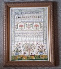 Vintage Williamsburg Reproduction Sampler  the Chase  Cross-stitch Satin Stitch