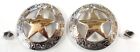 2 Pack Texas Star 18k Gold Plated Conchos 1-3 4  Screw Back Weaver New Free Ship