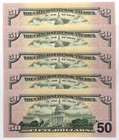 New Uncirculated Fifty Dollar Bills Series 2017a  50  Sequential Notes  Lot Of 5