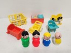 Vtg Little People Play Family Nursery Set 761 Furniture And Figures Lot