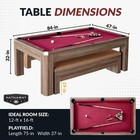 Hathaway Newport 7 Foot Dining Pool Table Combo With Game Accessories    2   
