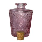 Mini Pink purple European Style Colored Glass Round Jar H   4 25-inch