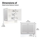 Led Lighted Medicine Cabinet With Mirror 2 Doors Wall-mounted Bathroom Mirror Us
