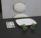 Hand-painted Ceramic Cactus Salt   Pepper Shaker Set     Unique Kitchen Accessory