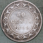 Newfoundland 1899    925 Silver 50 Cents   Queen Victoria