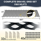 40ft Gravel Driveway Grid     Hdpe Geocell Ground Stabilizer  1990 Lbs sq Ft Load 