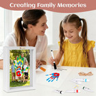 Family Handprint Kit  Diy Baby Hand And Footprint Handmade Keepsake Wooden Frame