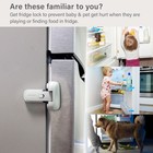 Heart Of Tafiti Fridge Lock For Kids  Refrigerator Child 1 Pack  Grey