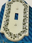 Vtg  1974 Ge Pyrex Crazy Daisy Spring Blossom Light Switch Plate Cover  new 