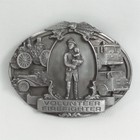 Vintage 1992 Volunteer Firefighter Metal Belt Buckle Made In Usa