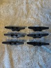 Qty 6 Lot 4  Cleat Black Cast Iron Boat Ship Dock Cleats Sailboat Hardware Used
