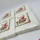 4 Sets New In Package Vtg Ambassador Christmas Paper Napkins Santa Elves Piixie