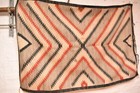 Antique Large Navajo Rug Native American Indian Vtg Eye Dazzler Weaving 66x45