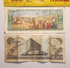 1982 Costa Rica 5 Colones   1983 Costa Rica 100 Colones Used Lot Of 2 Vintage   