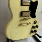 Us Warehouse Sg Cream Color Electric Guitar Chrome Parts Hh Pickups