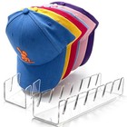Acrylic Baseball Cap Organizer Rack - 2 Pack Hat Stand  No Installation Needed