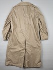 Vintage 1958 Military Mens Raincoat Coated Nylon Taupe Gillsam Mil-r-14508a