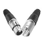 10 Male  10 Female 3 Pin Xlr Mic Snake Plug Audio Dmx Cable Microphone Connector