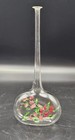 Vtg 5 5  Delicate Hand Blown Handpainted Glass Perfume Bottle Bud Vase Flowers 