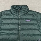 Patagonia Down Sweater Kids Small 7-8 Puffer Jacket Full Zip Green Zip Up Coat