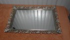 Vintage Rectangular Gold Tone Filigree Vanity Tray Dresser Mirror   15 X 10