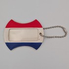 Vintage American Tourister Luggage Tag Red White Blue Rubber Id Holder Chain