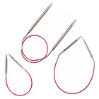 Chiaogoo Regular Red Stainless Steel Circular Knitting Tools  all Sizes 