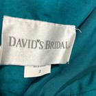 Teal Satin Formal 2 Pc Set Top Sz 2 Skirt Sz 4 Maxi Prom Brides Maid Outfit Read