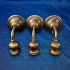 Set Of Three 3 Antique Brass Sconces Rewired Fixtures Wow  20m