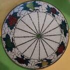 Reverse Painted Pebbled Glass Light Fixture 18 5    Vintage French Country Farm