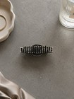 Chanel Black Beige Hair Claw Clip Large Glossy Women Hair Accessory