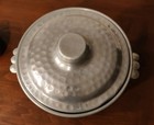Vintage Nasco Hammered Aluminum Ice Bucket Made In Italy Double Walled Mcm