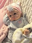 Full Silicone 19    Reborn Baby Girl Lifelike Doll Soft Chubby Newborn Floppy Doll