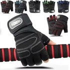 Weight Lifting Gloves Gym Padded Wrist Wrap Workout Fitness Crossfit Men Women