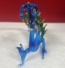 Vintage Dragon Serpent Figurine Hand Blown Glass Multicolor Mystical Castlecore