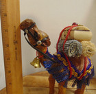 Vtg Leather Standing Camel W  Hinged Treasure Box Figurine Art Sculpture 8  X 6 