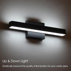 Led Modern Bathroom Vanity Light Fixture 32 Inch 6000k Wall Lamp Matte Black