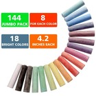 Sidewalk Chalk  144 Pack 18 Colors Sidewalk Chalk Set For Kids Jumbo Chalk