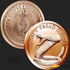 2023  don t Tread On Me  1 Oz  999 Fine Bu Copper Round  snake  In Capsule