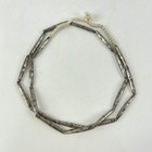 Tuareg Silver Metal Tube Beads Niger 33inch