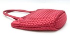Bottega Veneta Intrecciato Satin Leather Mini Hand Bag Red Used  ddp 